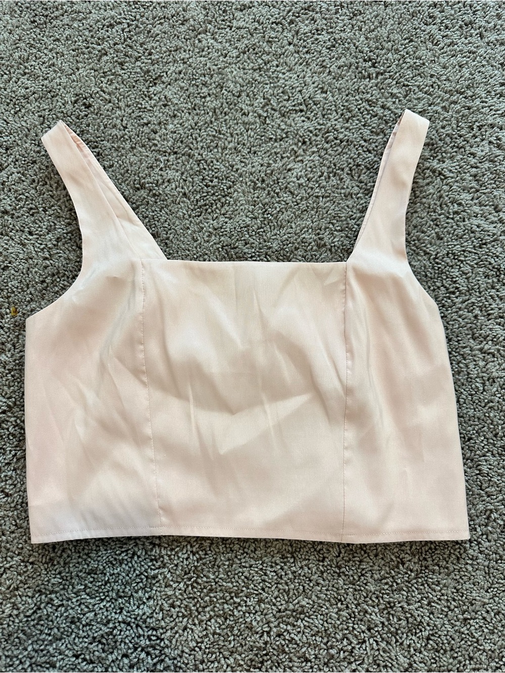 a new day Blush Square-Neck Crop Tank